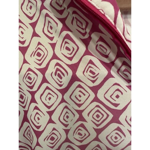 San Soleil Soltex Lux Cooling shirt Size Medium Pink Geometric UPF 50 Vented - Picture 2 of 7